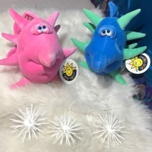 NWT📌 2 Spike plush fish for MOBILE handcrafted